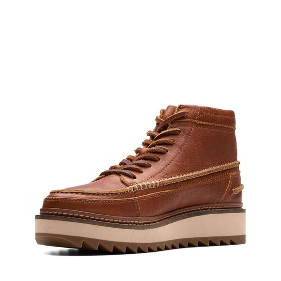 Clarks Mens Clarkhill Mid Brown Boots (NWT) - Picture 4 of 6